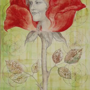 Mahsa Amini_La rosa rossa_l'Eterno femmineo 70x120